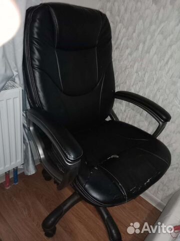 Компьютерное кресло бу зам. Кожа