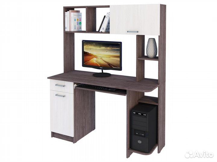 Стол комп 14 (црк. кст.14) анкор темный/анкор бел