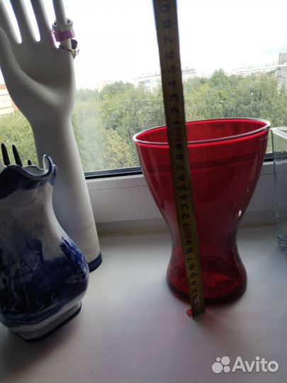 Вазы стекло икеа + гранат 2 шт