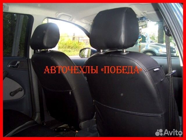 Чехлы Skoda Octavia Tour из экокожи чёрно-серые