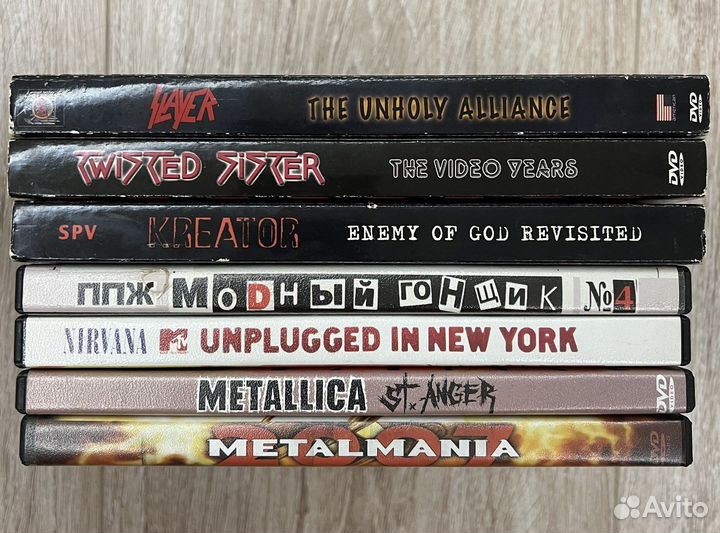 Dvd диски Slayer, Kreator, Metallica, ппж