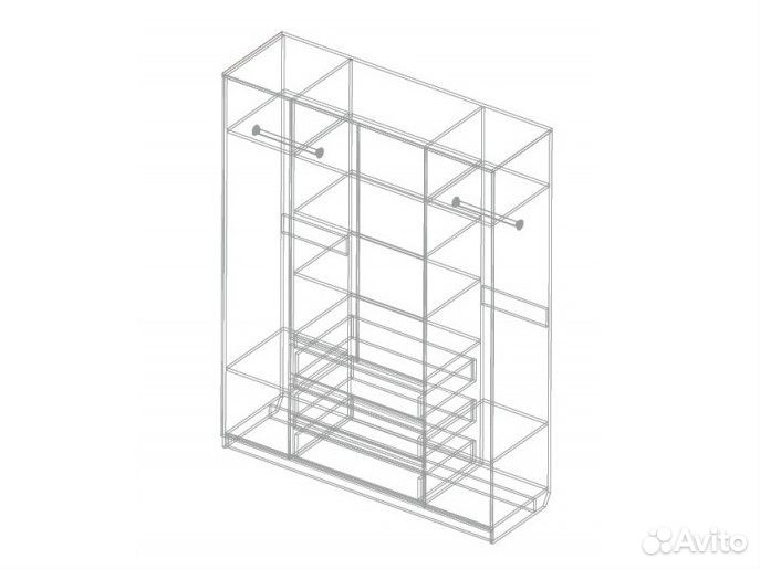 Шкаф 160 см белый лофт новый в наличии