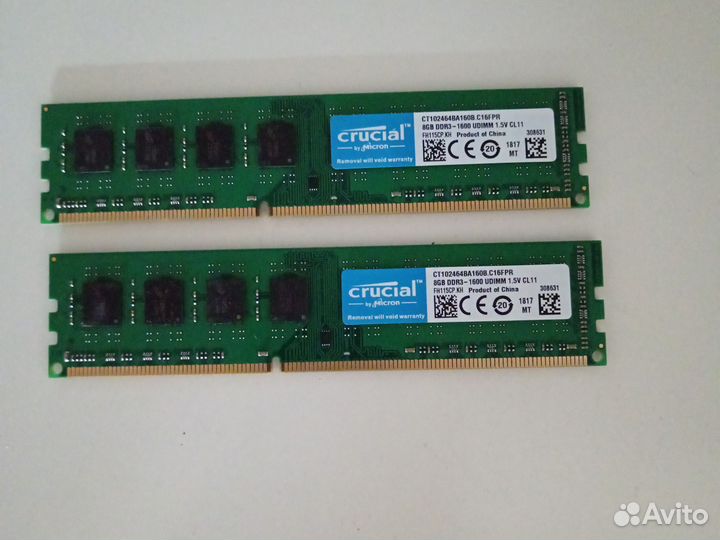 Оперативная память ddr3 16 gb 1600 2x8