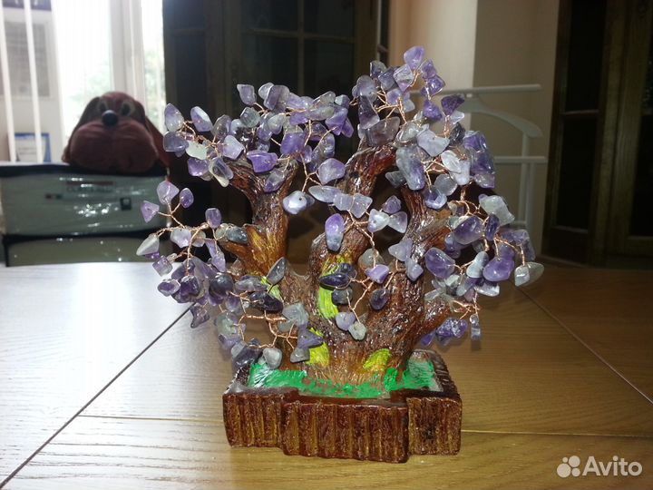Шикарное денежное дерево из натурального аметиста
