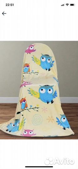 Детский плед новый 100*140 из велсофта