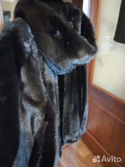 Шуба норковая с капюшоном 46 48 размер