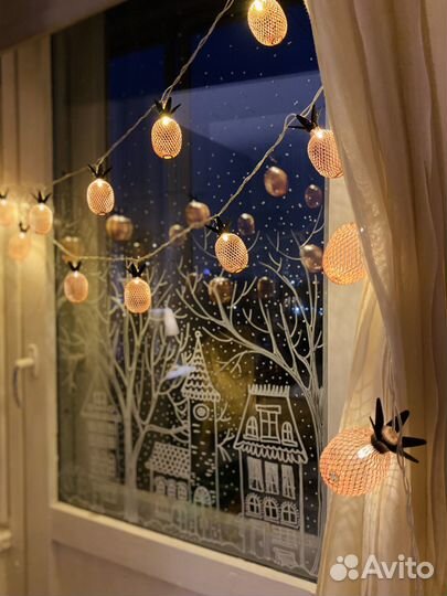 Роспись витрин в новогоднем стиле