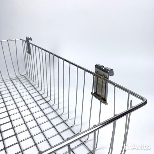 Корзина на сетку большая 610*300*150мм, хром