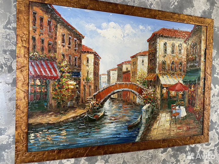 Картина маслом холст 90х60 см