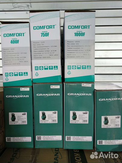 Дренажные насосы разной мощности и производител