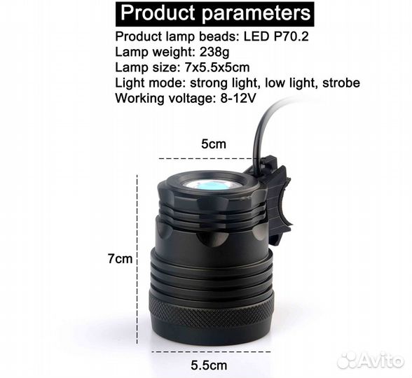 Мощная фара для велосипеда велофара