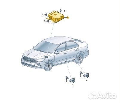 Блок управления AIR BAG Volkswagen Polo CWV 813497