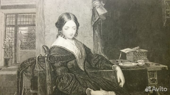 Учитель, литография 19 век