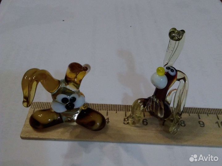 Стеклянные фигурки животных СССР