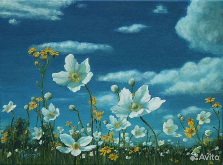 Картина маслом цветы