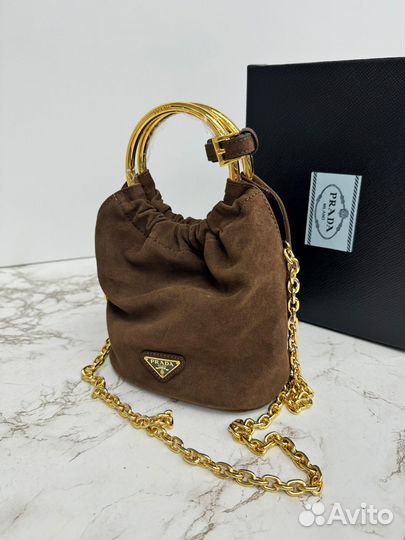 Сумка Prada 16 см замша