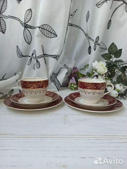 Винтажные чайные трио, Англия 50-е годы JG Meakin