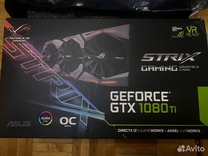 Видеокарта asus rog strix 1080 ti