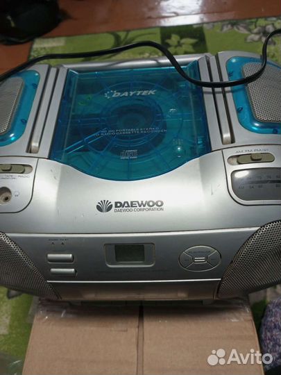 AC DC portable stereo CD radio cassette recorder