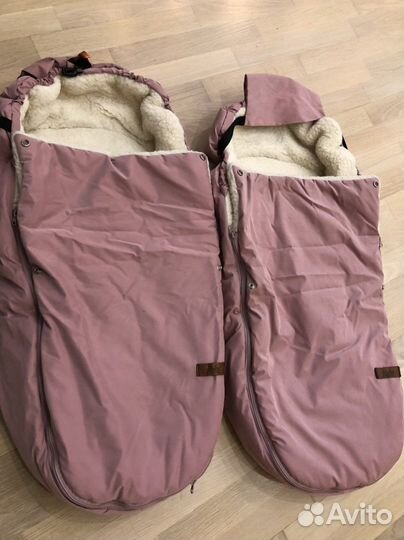 Зимний конверт в коляску на овчине