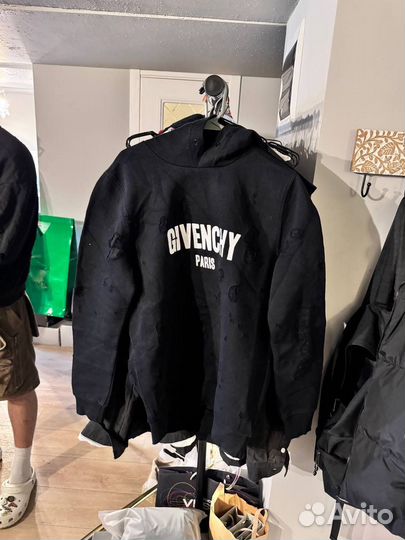 Худи Givenchy Distressed Logo Black Оригинал