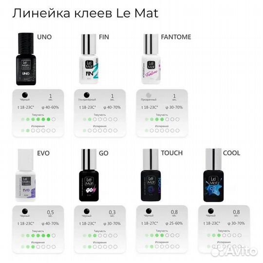 Для наращивания ресниц Le Mat ле мат лю мат