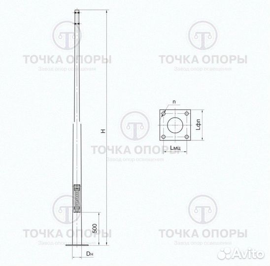 Опора освещения нфк-10,0 в наличии, доставка