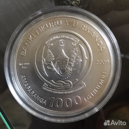 Коллекционная Монета Руанда Овен 999