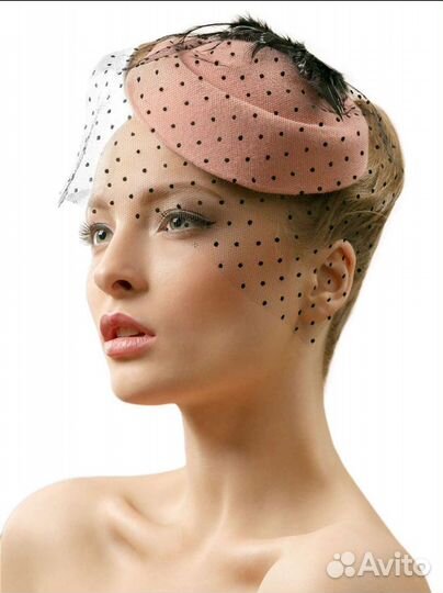 Шляпка-таблетка с вуалью свадьба/романтика