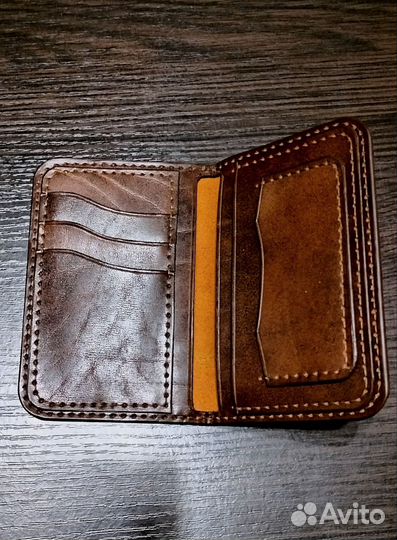 Кошелёк холдер из натуральной кожи ручной работы
