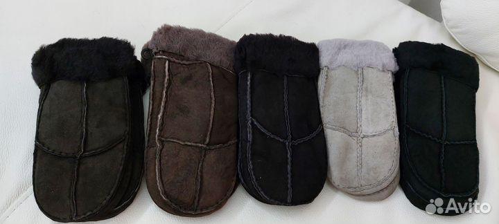 Дублёные женские варежки натуральные