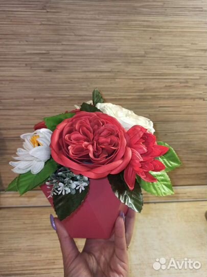 Букет пионы хризантемы мыльные цветы