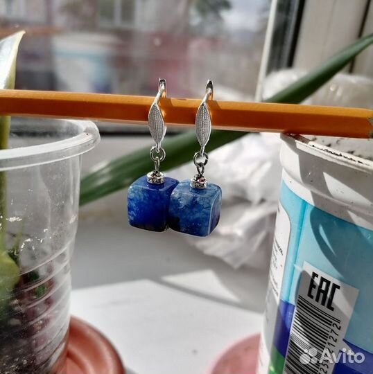 Серьги с натуральными камнями