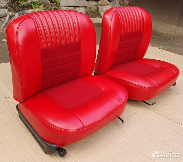 Красные сиденья для Ваз 2103