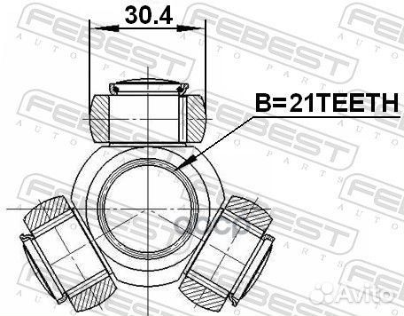 Трипоид ford/nissan 21X30.4 2116FOC16 Febest