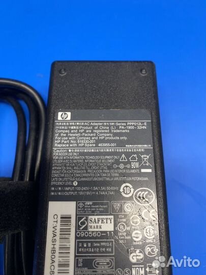 Блок питания HP 19V 4.74A 90W Оригинал