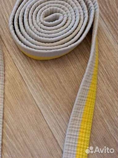 Пояс для тхэквондо (бело-желтый)