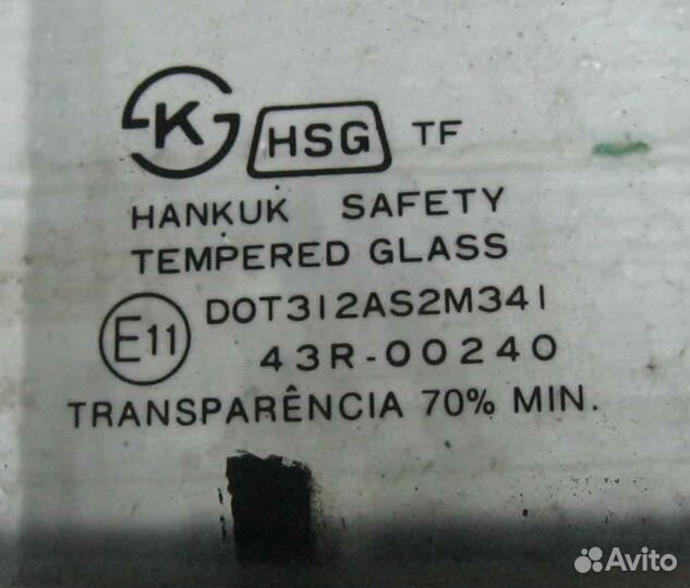 Стекло двери задней правой Daewoo Nexia (Hankuk)