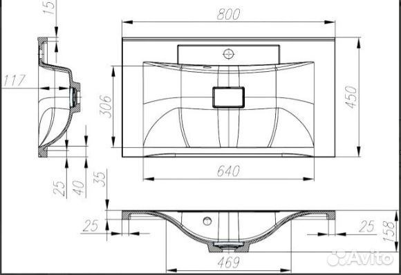 Тумба с раковиной BelBagno Marino 80 crema opaco