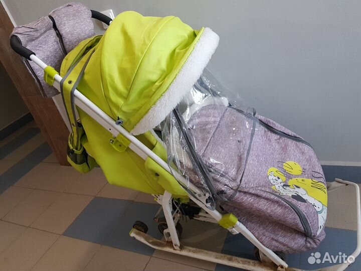 Коляска санки зимняя