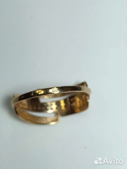 Серебряное кольцо позолоченое