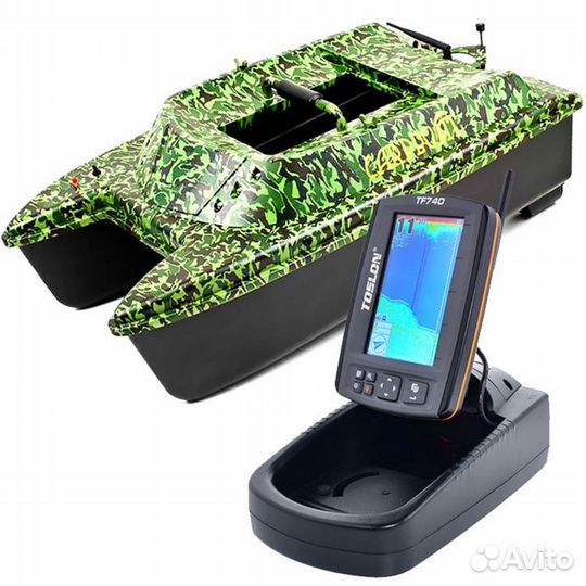 Кораблик carpboat deluxe+эхолот TF-740 GPS+xpilot