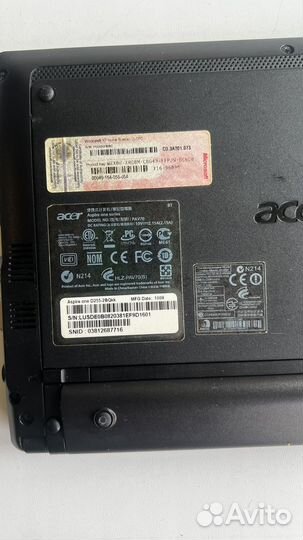 Нетбук acer, диагональ 10.1
