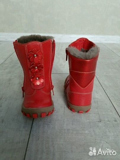 Новые кожанные зимние сапожки