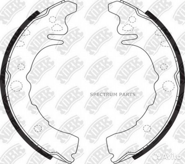 Nibk FN0037 Колодки тормозные барабанные зад