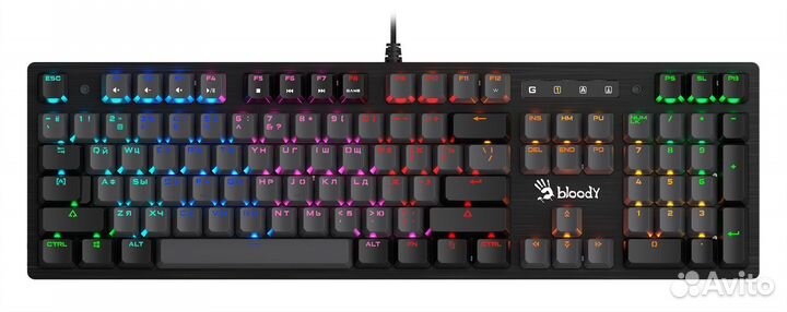 Клавиатура A4Tech Bloody B820R Dual Color механическая черный/серый USB for gamer LED (B820R grey (b