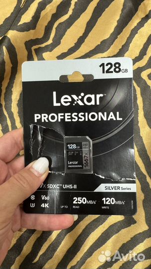 128GB sdxc карта памяти Lexar Professional 1667x