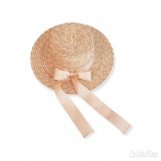 Шляпа канотье из натуральной соломы