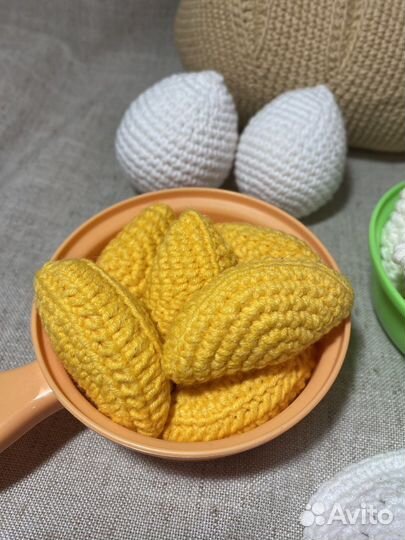 Вязаная еда и продукты