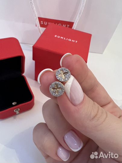 Серьги гвоздики 585